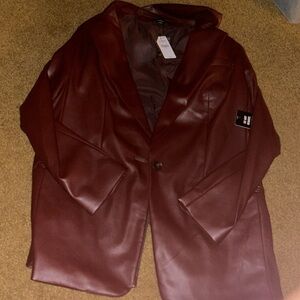 Brown pleather jacket - NWT Express